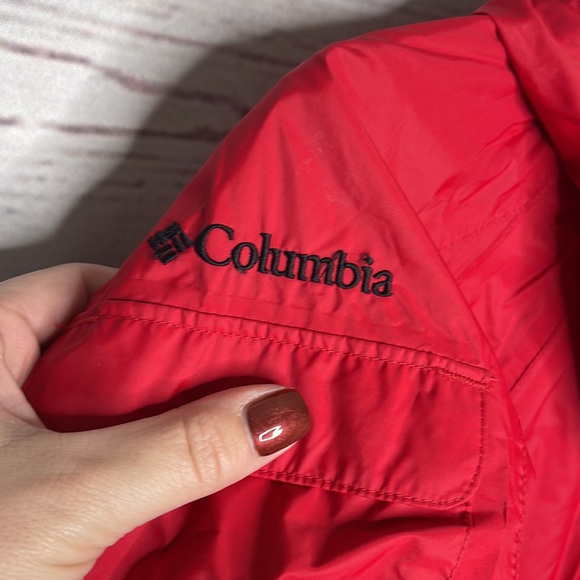 Columbia Sportswear Red Omni Tech Waterproof Hooded Jacket Womens Sz XS! - Picture 6 of 7